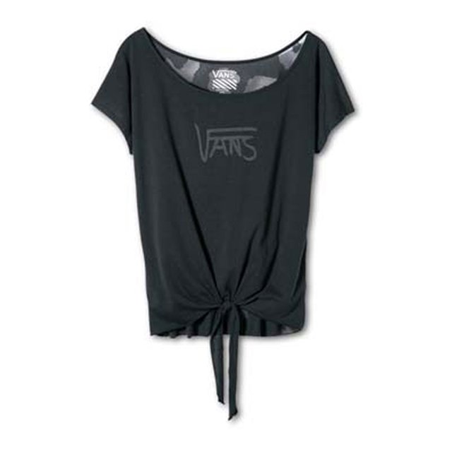 Vans Womens Maraschino Top Graphic Camiseta, Negro, Mediano Vans Camiseta gráfica