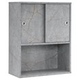 thumbnail image 3 of BarberPub Wall Mounted Styling Station Storage Cabinet with Sliding Door 30"(H)x 23.6"(L) Salon Equipment(Grey), 3 of 9