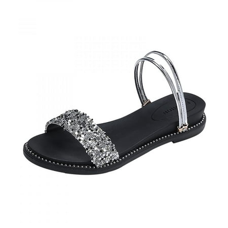 

Homedles Sandals for Women- Summer Open Toe Comfortable Casual Wedge Gift for women Gladiator Sandals Silver