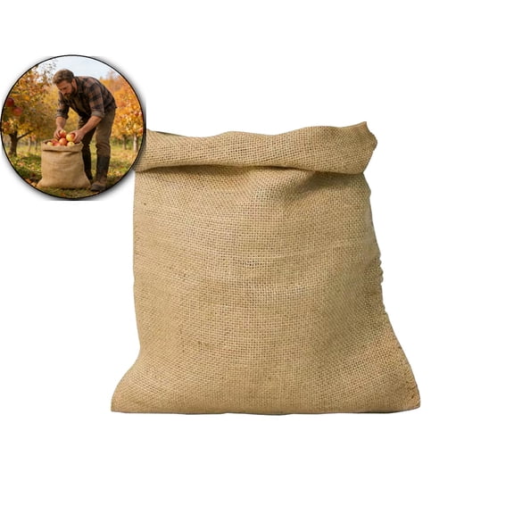 Burlap Sack, Burlap Bags for Plants, Jute Bag of Potatoes, Plant Grow Bags with Rope Potato Sack Race Bag Potato Storage
