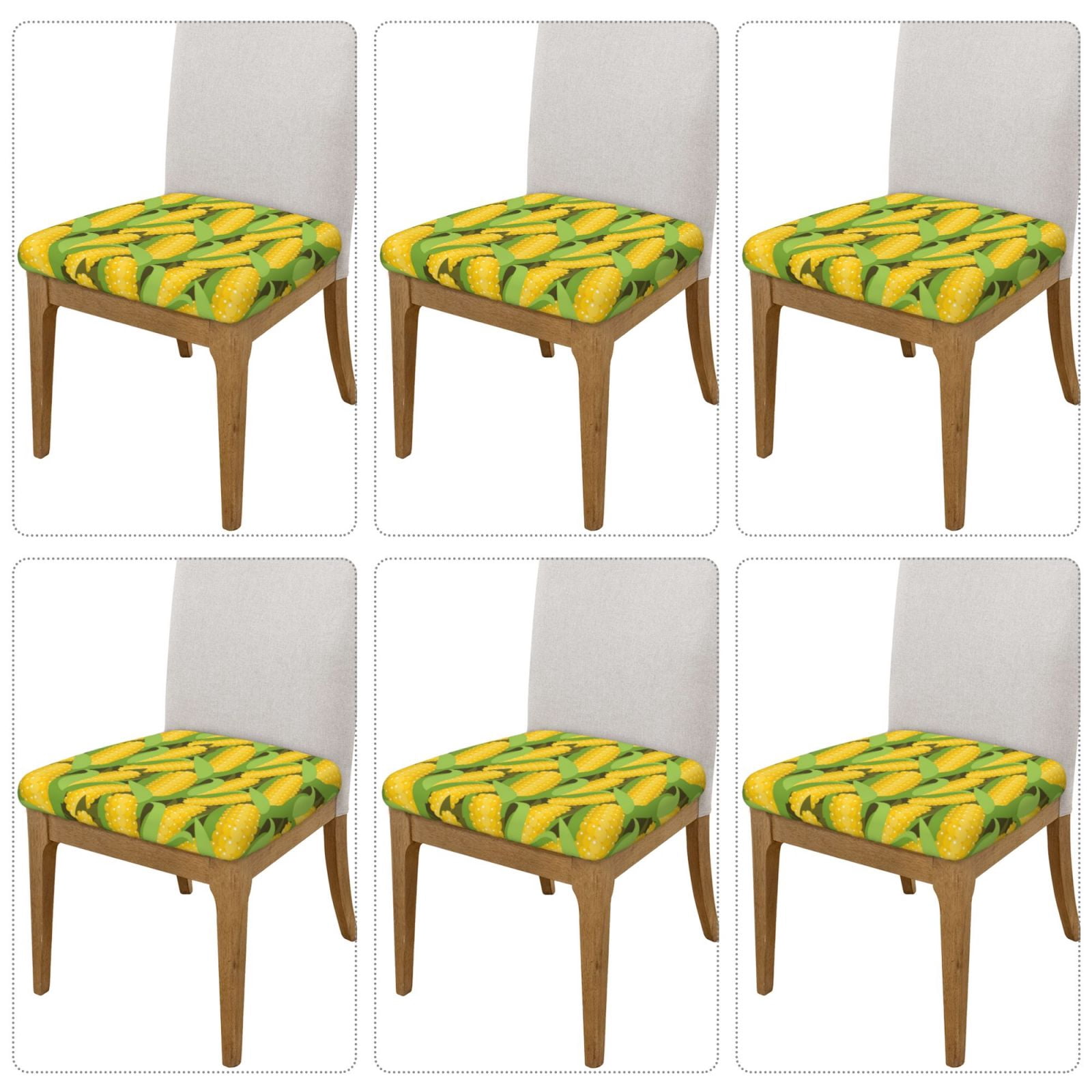 Vsdgher Corn 1 Couch Cushion Covers, Non-Slip Sofa Seat Cushion Slipcovers, Soft Couch Covers（Don't include seat cushion）Six Piece
