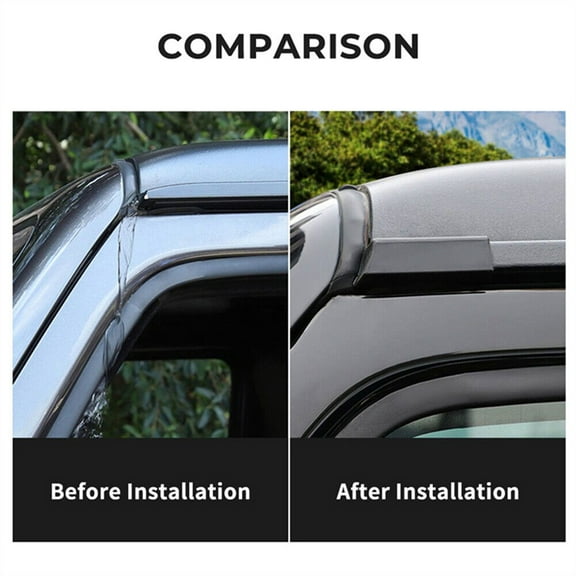 Tekuisi Car Top Roof Rain Gutter Upgraded Rainwater Diversion Channel Exterior Accessory for Jeep Wrangler JL 2018-2022 JT 2020-2022 ﻿