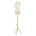 thumbnail image 4 of yotijay Female Mannequin Adjustable Height Iron with Tripod Base Torso Half Body Manikin Gold, 4 of 9