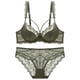 thumbnail image 1 of Gibobby Conjuntos de bragas con sujetador Lencería de encaje sexy para mujer Conjunto de sujetador grande, agradable, cómodo y transpirable(Verde, 80C), 1 of 4