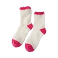 thumbnail image 2 of Willtoo Ladies' Coral Velvet Socks Valentine's Day Socks Velvet Socks Pink Heart Fuzzy Socks, Valentine's Day Theme, One Size, 12.99 Inches, 2 of 3
