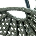 thumbnail image 3 of LeisureMod Modern Charcoal Wicker Double 2-Person Hanging Egg Swing Chair in Dark Gray, 3 of 20