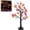 A, variant on 24-Inch Pre-Lit Halloween Twig Tree with LED Pumpkin Lights, Black Tabletop Tree Decorative Ornament with Orange Leaf Accents for Home Desktop Yard