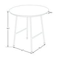 thumbnail image 2 of LeisureMod Rossmore Mid Century Round Side Table With Black Powder Coated Steel Frame, MDF Wood with Ash Veneer Top End Circular Modern Accent Table for Living Room and Bedroom (Black), 2 of 8