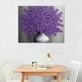 thumbnail image 2 of Chilfamy  Hand-painted Purple Flowers Abstract Decorative paintings, Wall decorative frame wall Art, modern Art Living room bedroom office Hotel and Restaurant Wall Art 20x16 in/16x12 in, 2 of 4
