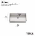 thumbnail image 2 of Kohler Strive K5283 Single Basin Undermount Kitchen Sink with Sink Rack, 2 of 7