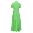 thumbnail image 6 of Levmjia Casual Dresses For Women Summer V Neck Striped Short Sleeve Polyester Comfortable Slim Fit Flowy Beach Vacation Party Work Multi Color Options, 6 of 7