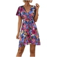 thumbnail image 2 of Robe d'Été pour Femmes 2024 Grande Taille Imprimée en Solde à Moins de 10!, 2 of 8