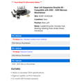 thumbnail image 2 of Rear Left Suspension Knuckle Kit - Compatible with 2002 - 2005 Mercury Mountaineer 2003 2004, 2 of 2