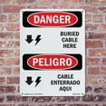 thumbnail image 5 of Cable Buried Here Bilingual OSHA Danger Aluminum Sign 14 Inch x 10 Inch - 5 Pack, 5 of 8