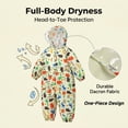 thumbnail image 3 of Kids Rain Suit One Piece Coveralls Raincoat Toddler Hooded Rainsuit Poncho Full Body Rain Gear for Girls and Boys 1-7 Years, 3 of 8