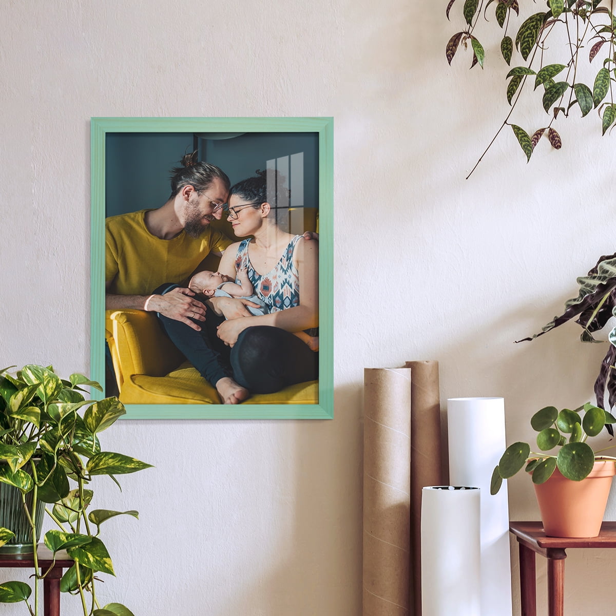 11x14 Wood Grain Picture Frame - Palegreen