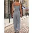 thumbnail image 5 of Women'S 2 Piece Lounge Set Spring Outfits - Camisole Top & Wide Leg Pants Dark Gray M, 5 of 8