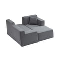 thumbnail image 2 of BOFANG High Back L-Shape Corduroy Sectional, 96" 3-Seat Right Chaise Dark Gray, 2 of 8