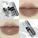 thumbnail image 3 of Matte Lip Glaze Double Head Mirror Lipstick Moisturizing Water Gloss Dark Raincoat Solid Color Non-stick Cup Korea Lip Makeup, 3 of 5