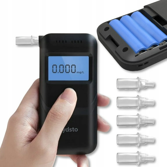 Portable breathalyzer Lydsto alcohol tester with battery and replaceable tips