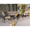 thumbnail image 5 of ALAULM Outdoor Black Nesting Round Coffee Table Set, 2PCS Space-Saving Solution for Patio, poolside & porch, 5 of 7