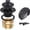 Matte Black, variant on Matte Black Tub Drain and Overflow Kit, Replacement Bath Tub Drain Trim Set,Lift & Turn Bathtub Drain Kit with 2-Hole Overflow Faceplate Conversion Kit Assembly Fine/Coarse Thread