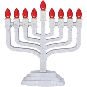Aviv Judaica Knesset LED Menorah with 12 Tribes Design