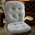 thumbnail image 6 of Rocking Chair Cushion, High Back Patio Cushions - Waterproof Solid Tufted Pillow, Indoor/Outdoor Pads with Ties, Fade-Resistant & Seasonal All Weather Replacement, 6 of 8