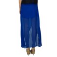 thumbnail image 2 of Bimba Asymmetrical Skirt Sheer Semi Lined Chic A-Line Skirt Party Wear, 2 of 5