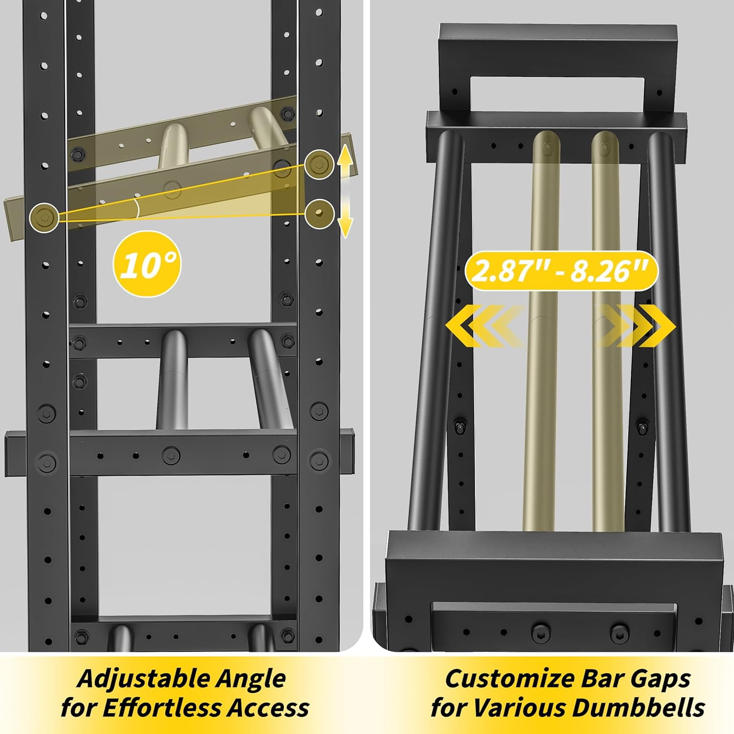 Space-Saving 3-Tier Adjustable Dumbbell Rack Stand Only+450LB Heavy Duty + Home Gym Storage Weight Stand for Dumbbells Kettlebells Free Weights