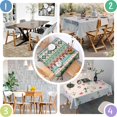 thumbnail image 4 of Teal and Orange Geometric Boho Pattern Square Tablecloth,Waterproof Square Table Cover,Wipeable Spillproof Washable Table Cover for Home Kitchen Party Decor 60"x60"(152x152cm), 4 of 6