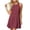 Wine 1, variant on Lenpel Womens Summer Dresses Casual Crew Neck Sleeveless Tank Mini Dresses with Pockets Loose Soft Sundresses for Beach Vacation