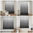 thumbnail image 5 of Grey Ombre Semi Sheer Curtains Drapes for Living Room, Bedroom, French Doors Window 72 Inches Long, Contemporary Gradient Abstract Art Rod Pocket Chiffon Curtain Drapery Voile Draperies Panel, 5 of 8