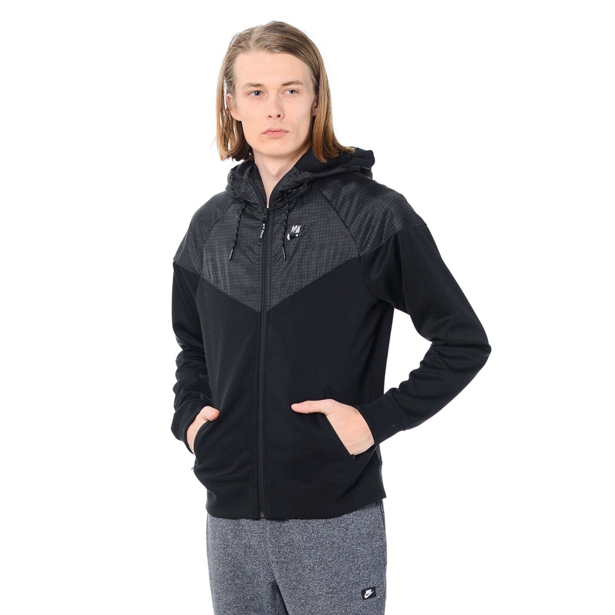 Nike - Nike Hybrid Fleece Windbreaker Men's Jacket Black 727367-011 - Walmart.com - Walmart.com