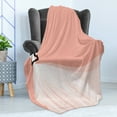 thumbnail image 4 of Bridal Shower Soft Flannel Fleece Throw Blanket, Bride in Abstract Romantic Wedding Dress with Umbrella Artwork Print, Cozy Plush for Indoor and Outdoor Use, 50" x 60", Salmon and White, by Ambesonne, 4 of 5
