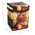 thumbnail image 5 of Cat Retro Mini Trash Can Car Trash Can Trash Can for Car: Foldable, with Lid, Leak-Proof, Hanging Storage Bag, 5 of 6