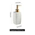 thumbnail image 4 of Qeeadeea Refillable Matt Soap Dispenser, Ceramic Soap Dispenser With Gold Pump, Bathroom Countertop Soap Dispensers-White-pattern, 4 of 7