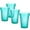 Turquoise, variant on STPgoods Turquoise Faceted Stackable Drinking Glasses Set 4 Pcs 8.45 fl oz Glass Tumbler Set Water Glasses
