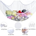 thumbnail image 3 of 84 Inch Stuffed Animal Storage Hanging Net Toy Hammock Corner Wall Mesh for Store Plush Dolls, White, 3 of 6