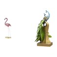 thumbnail image 1 of Estatua de resina,Escultura de estatua de flamenco de resina,arte para jardín exterior,Figura decorativa de pájaro para jardín o césped,Figura de escritorio,Estatua de pavo real en, 1 of 8