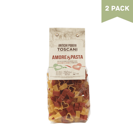Antichi Poderi Toscani Hearts with Tomato and Wheat Pasta 8.8oz/250g – Pack of 2 Antichi Poderi Toscani Hearts with Tomato and Wheat Pasta 8.8oz/250g – Pack of 2