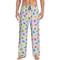 thumbnail image 1 of Fotbe Bear And Polka Dot Pantalones de Pijama para Hombre, Pantalones de Dormir, Pantalones de Casa con Cintura Ajustable y Bolsillos-Large, 1 of 6
