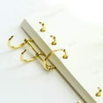 thumbnail image 2 of 12 Pcs 3 Ring Book Rings Leaf Binders Office Book Rings Snap Split Hinged 20mm Inner Diameter Book Ring Gold, 2 of 6