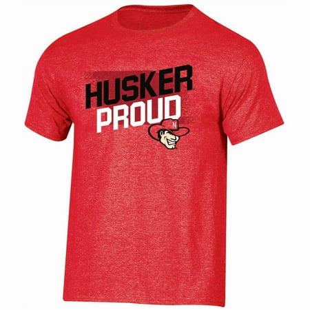 Nebraska Cornhuskers Santa - Men's Russell Scarlet Nebraska Cornhuskers Slant T-Shirt