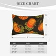 thumbnail image 6 of Naloa Orange Pumpkin Autumn Maple Falling Leaves Pillowcase, Throw Pillowcase, Wrinkle-Free, Stain-Resistant with Hidden Zipper for Bedroom Sofa - 16"x24", 6 of 9