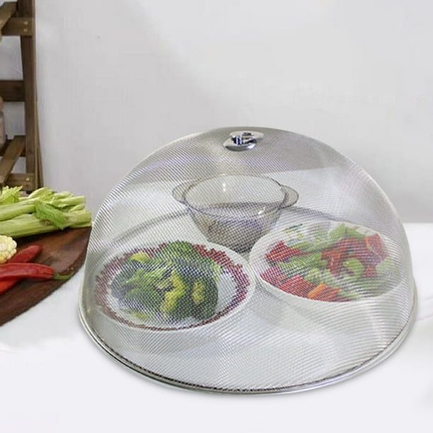 Cubierta de comida de acero inoxidable para barbacoa, platos exteriores a prueba de polvo, , platos, cubierta de protección de alimentos, red , Los 40CM Macarena cubierta de alimentos