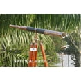 thumbnail image 1 of NAUTICALMART Nautical Admirals Antique Copper with Leather Floor Standing Telescope 60" - Telescope with Free Gold Wire Basket, 1 of 3