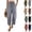 #02 Gray, variant on Cotton Linen Cropped Pants Women Casual Drawstring Waist Wide Leg Lounge Pants Boho Loose Gauze Pull on Capris with Pockets,XL,#02 Black