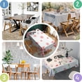 thumbnail image 5 of Nappe de Noël Résistante aux Plis Lavable, sous-Tables, Couvre-Tables, Style Ferme, Couverture de Noël pour la Neige, Couverture de Table pour Arrière-Plan de Noël Intérieur Extérieur, Anniversaire, Rectangulaire, 60x84 Pouces, 5 of 5