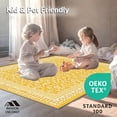 thumbnail image 4 of ODIKA 5'x7' Machine Washable Non-Slip Area Rug, Charming Mustard Geometric Accents High Traffic Rug, Yellow, 19679, 4 of 7